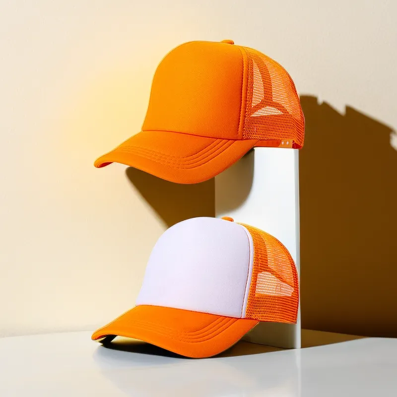orange trucker cap hat
