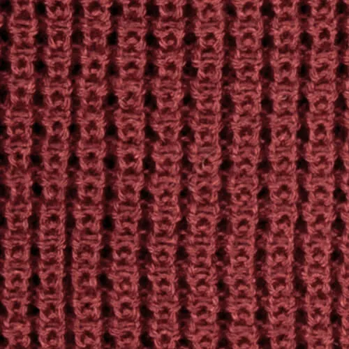 beanie knit Recycled Yarn Crimson